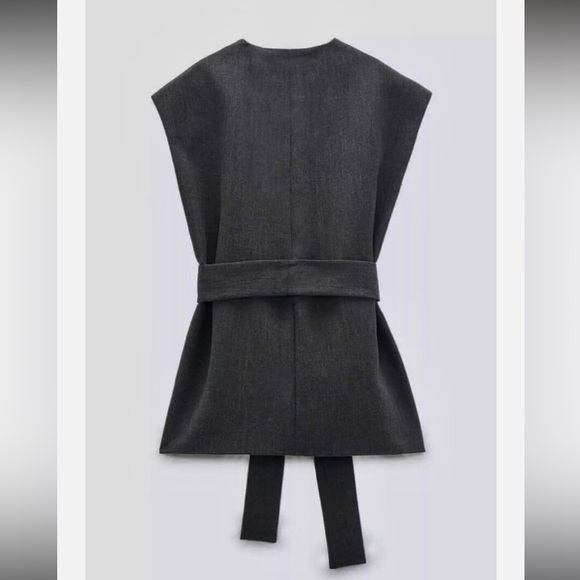 Zara Waistcoat Vest with Belt - Picture 8 of 15